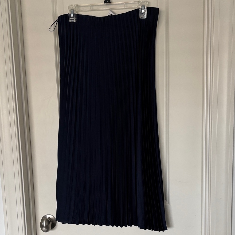 J. Crew Dark Blue A-Line Skirt. Sz M NWT